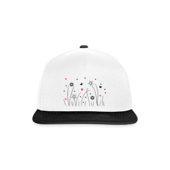 grashalme - Snapback Cap - Weiß/Schwarz - Vorne