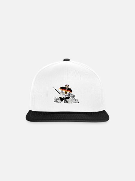Eishockey Torwart - Snapback Cap - Weiß/Schwarz