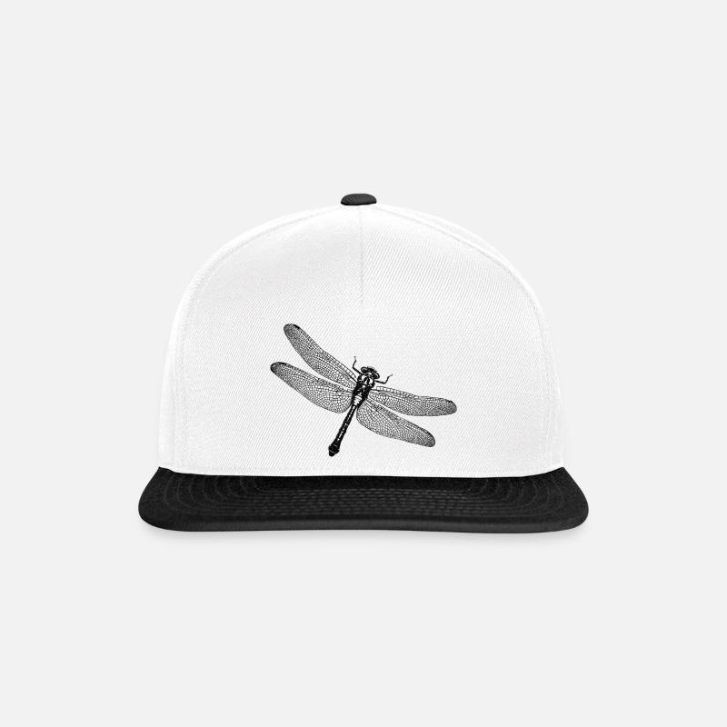 Libellule - Casquette snapback - blanc/noir