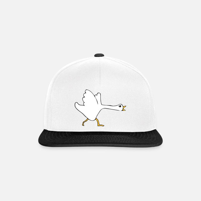 Gans - Snapback Cap - Weiß/Schwarz