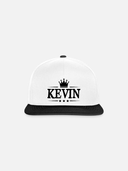 Kevin - Snapback Cap - Weiß/Schwarz