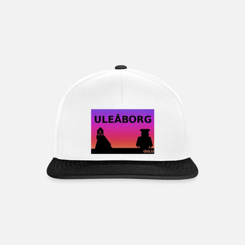 OULU - Casquette snapback - blanc/noir