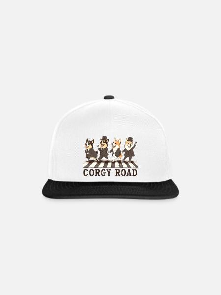 Corgy Dog Abbey Road London - Snapback Cap - Weiß/Schwarz