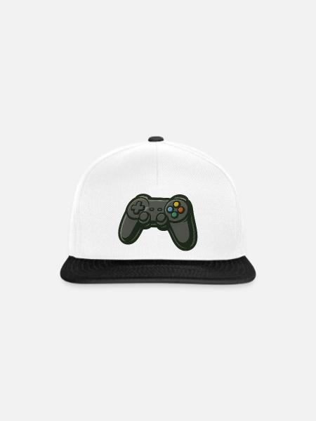 Controller Gaming - Snapback Cap - Weiß/Schwarz