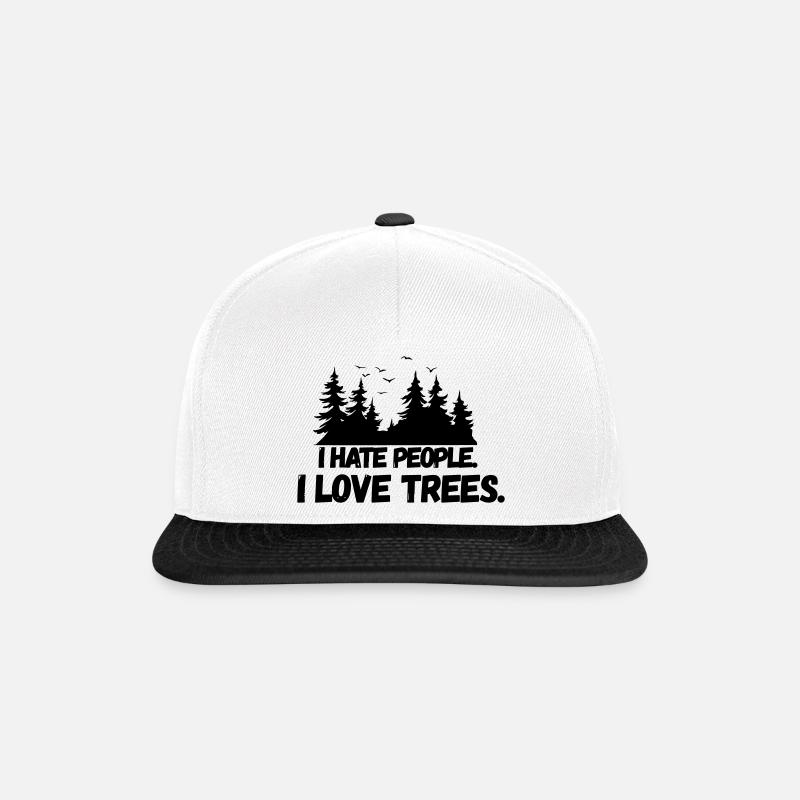 I Hate People I Love Trees - Snapback Cap - Weiß/Schwarz