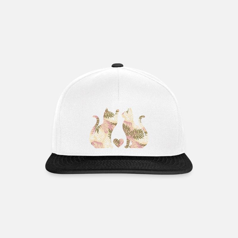 katzenfreunde - Snapback Cap - Weiß/Schwarz