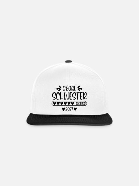 Große Schwester 2027 loading - Snapback Cap - Weiß/Schwarz