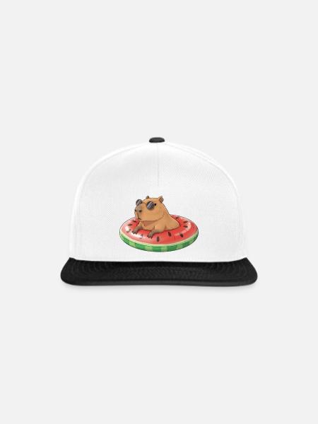 Capybara - Snapback Cap - Weiß/Schwarz