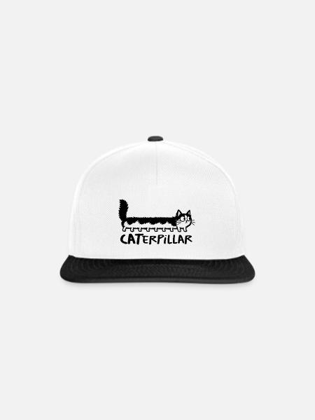 Chat chenille CATerpillar - Snapback Cap - Weiß/Schwarz