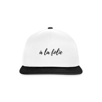 zum Wahnsinn - Snapback Cap - Weiß/Schwarz - Vorne