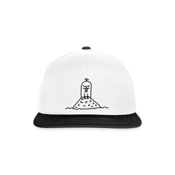 maulwurf_1c - Casquette snapback - blanc/noir - Devant