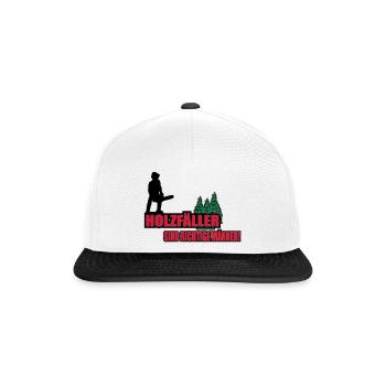 holzfäller - Snapback Cap - Weiß/Schwarz - Vorne