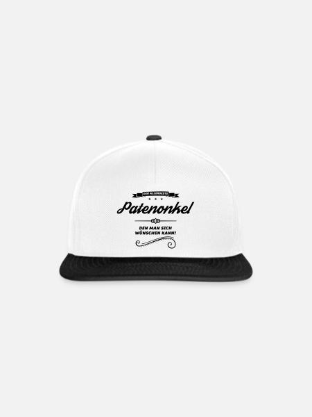 patenonkel allerbeste design - Snapback Cap - Weiß/Schwarz