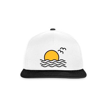 Coucher de soleil - Casquette snapback - blanc/noir - Devant