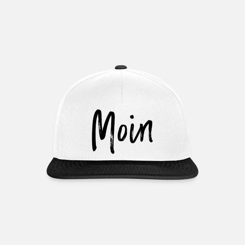 Moin - Snapback Cap - Weiß/Schwarz