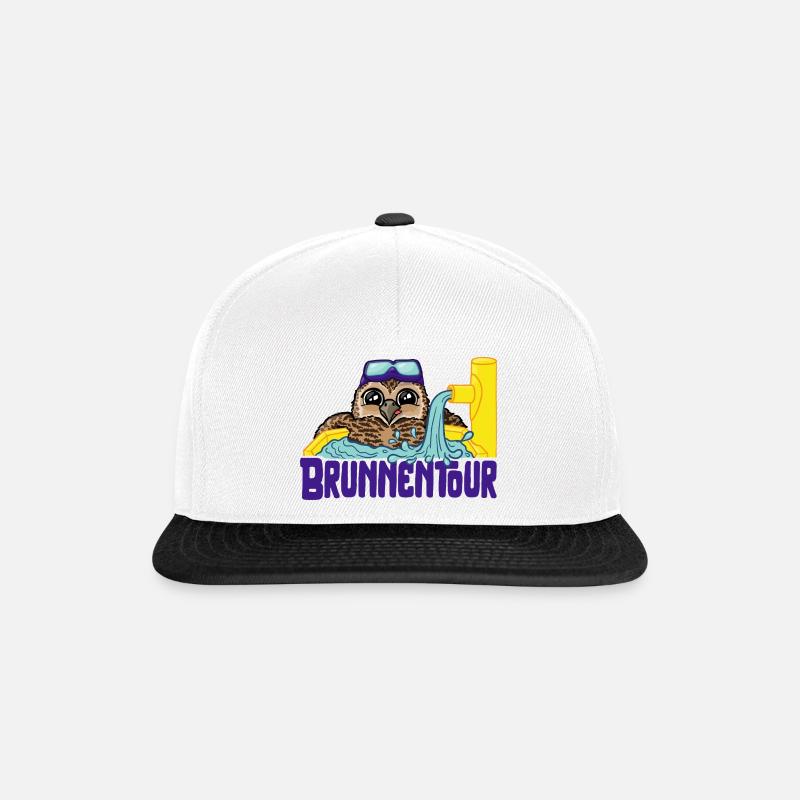 Brunnentour - Snapback Cap - Weiß/Schwarz