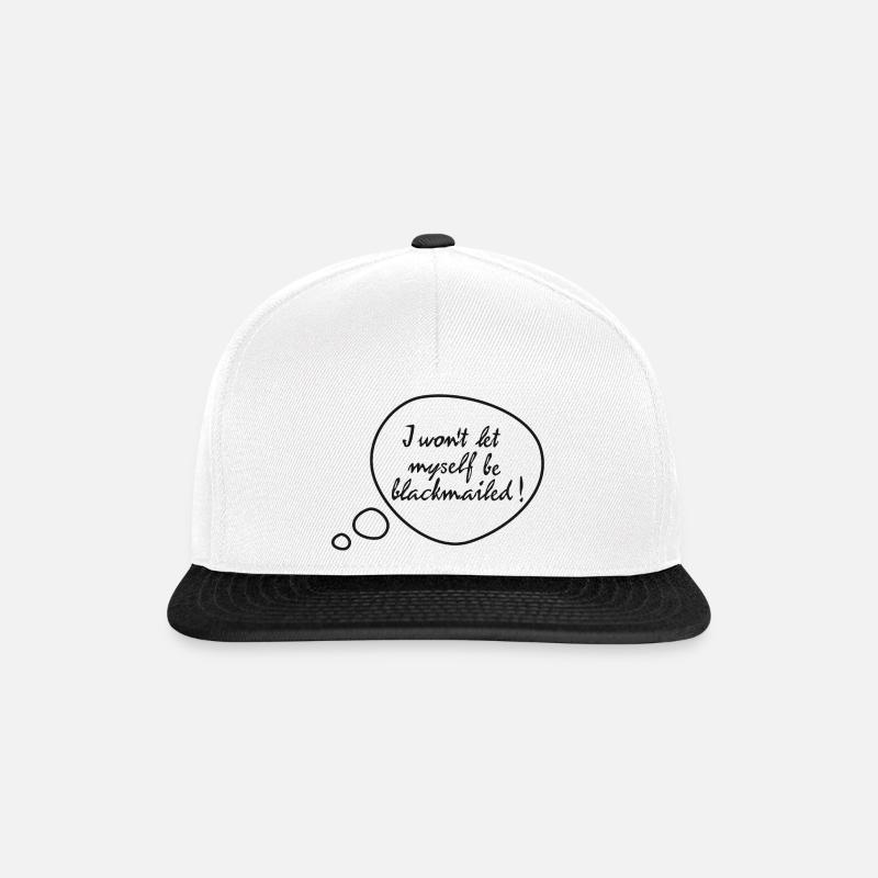 I won't let myself be blackmailed! - Snapback Cap - Weiß/Schwarz