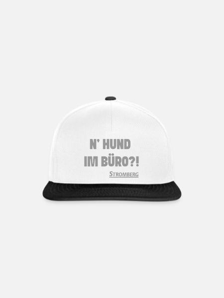 Stromberg Mit Spruch N' Hund Im Büro?! - Snapback Cap - Weiß/Schwarz