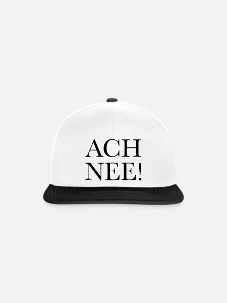 Ach nee - Snapback Cap - Weiß/Schwarz