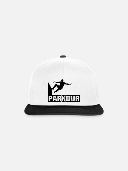 Parkour - Snapback Cap - Weiß/Schwarz