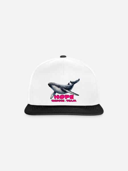 Hope Rettungsteam Wal - Snapback Cap - Weiß/Schwarz