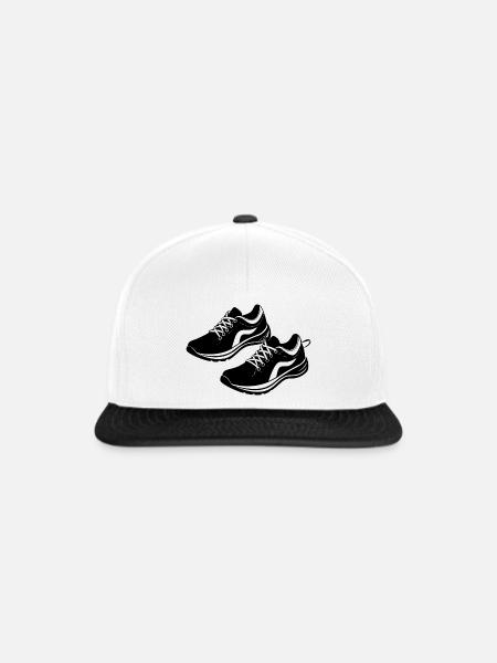 Laufschuhe - Snapback Cap - Weiß/Schwarz