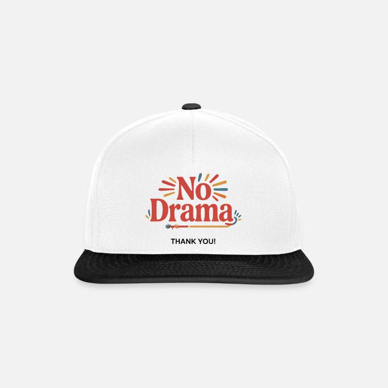 Kein Drama – Danke Design - Snapback Cap - Weiß/Schwarz
