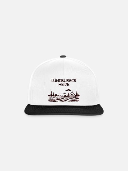Lüneburger Heide - Snapback Cap - Weiß/Schwarz