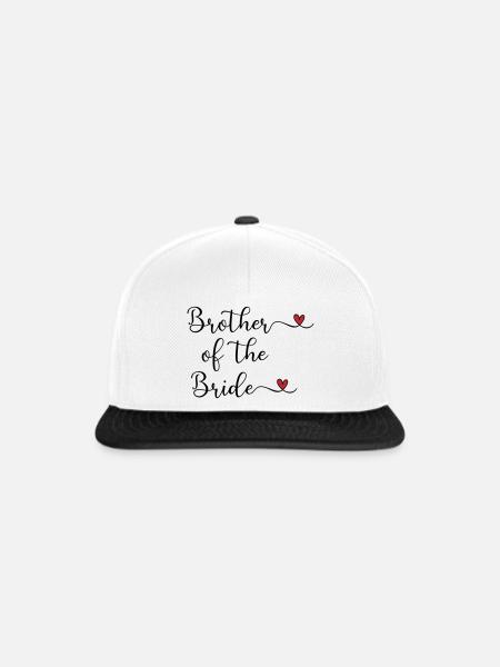 Bruder der Braut - Snapback Cap - Weiß/Schwarz