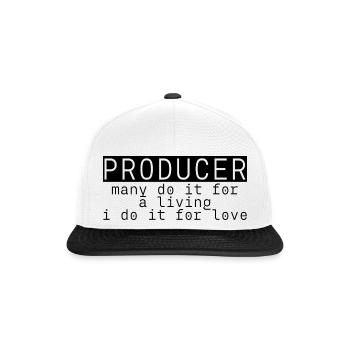 Producer Many Do It For A Living I Do It For Love3 - Snapback Cap - Weiß/Schwarz - Vorne