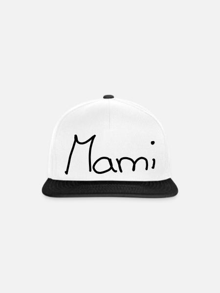 Mami - Snapback Cap - Weiß/Schwarz
