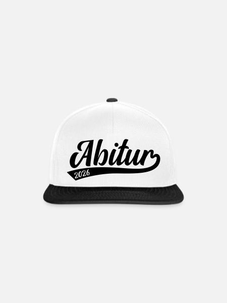 Abitur Abi 2026 - Snapback Cap - Weiß/Schwarz