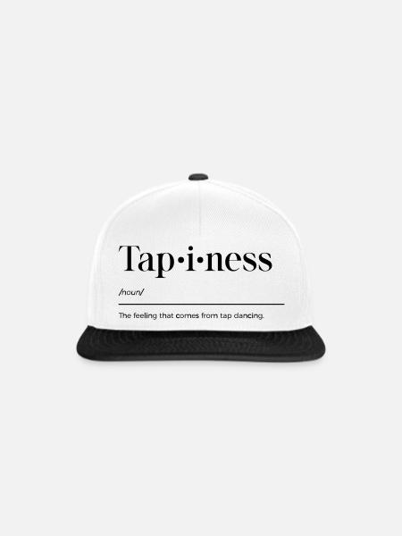 Tap Dance Shirt - Snapback Cap - Weiß/Schwarz
