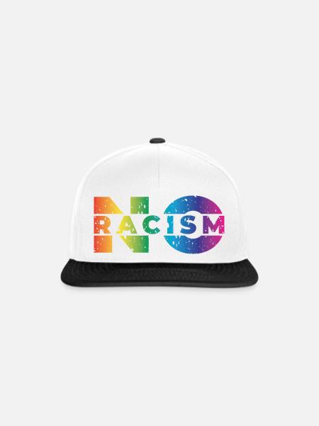 No Racism - Snapback Cap - Weiß/Schwarz