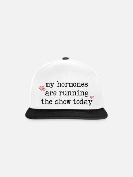Lustige Hormonwechsel - Snapback Cap - Weiß/Schwarz
