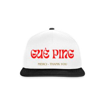 Guè Ping - Snapback Cap - Weiß/Schwarz - Vorne