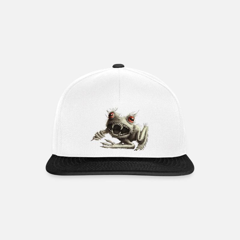 Werfrosch - Frog with toothpick - Snapback Cap - white/black