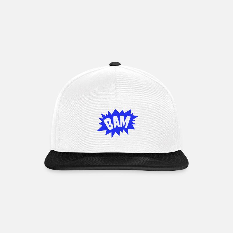 Bam Comic Tshirt Hommes Dames - Casquette snapback - blanc/noir