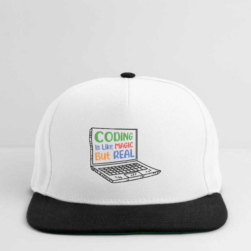 Coding Is Like Magic Coder Programmer Computer Gee Snapback Cap