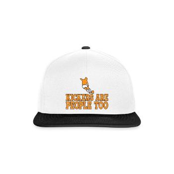 Les kickers sont aussi des gens 12 - Casquette snapback - blanc/noir - Devant