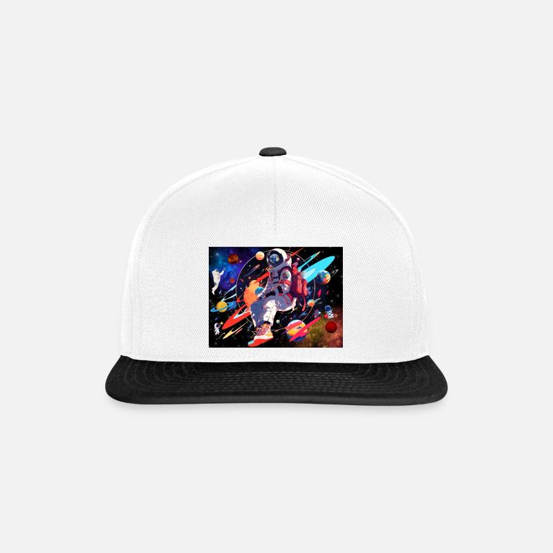 L’astronaute et l’espace - Casquette snapback - blanc/noir