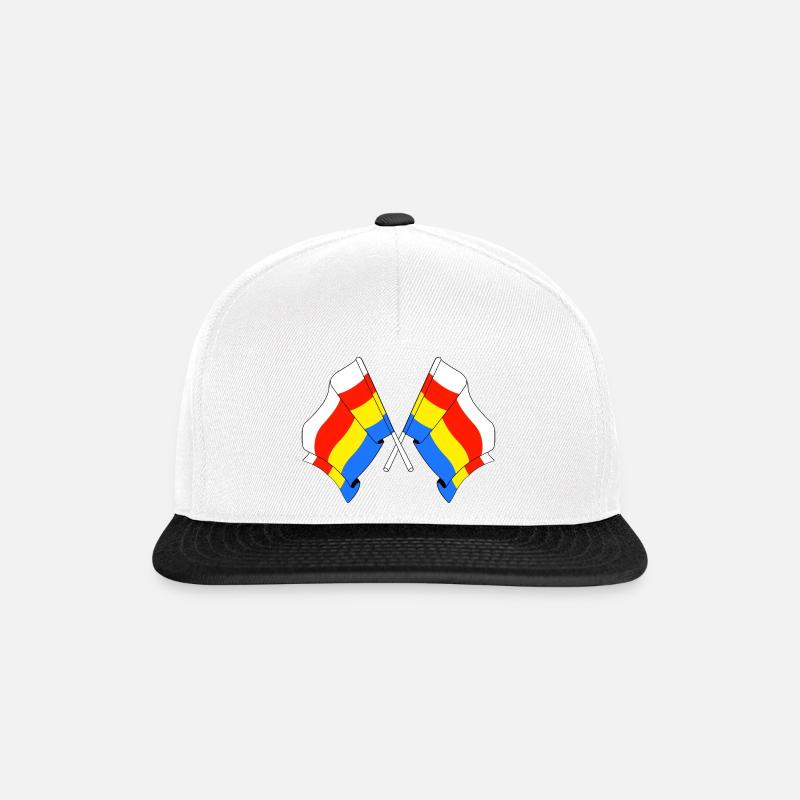 Zwei Flaggen Podlachien - Snapback Cap - Weiß/Schwarz