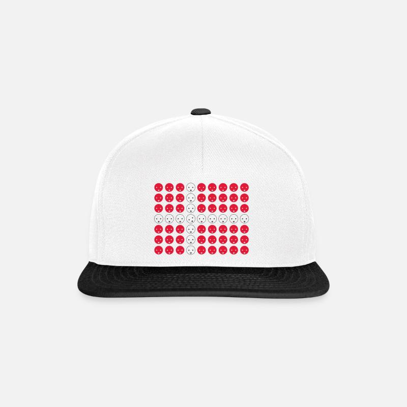 Dansk Dannebrog Stikdåse 1.0 - Snapback Cap - Weiß/Schwarz