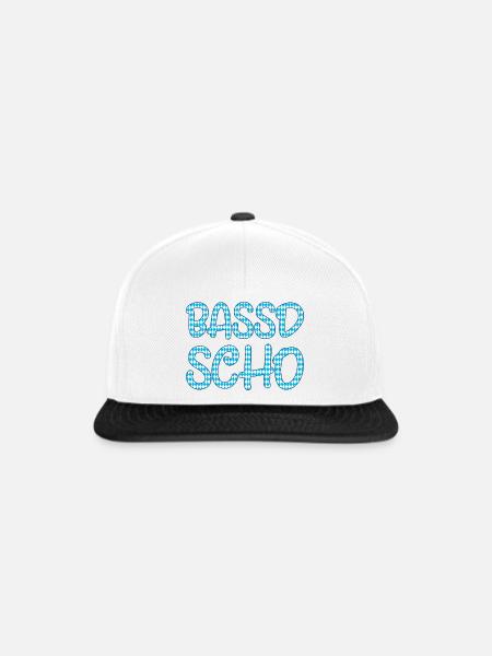 Bassd scho - Snapback Cap - Weiß/Schwarz
