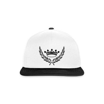 Crown in laurel wreath King logo - Snapback Cap - white/black - Front