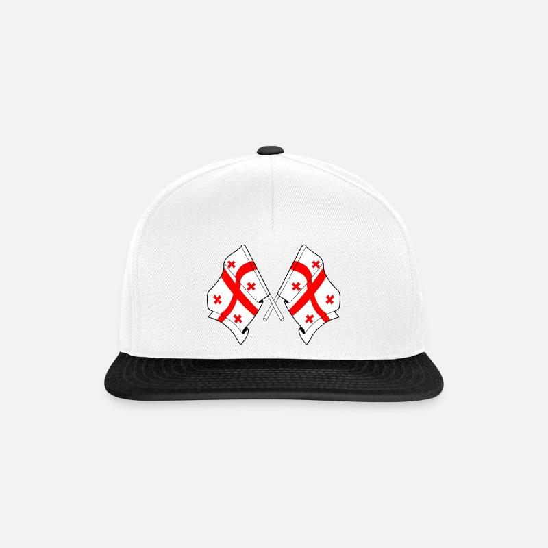 Two flags Georgia - Snapback Cap - white/black