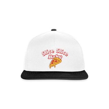 Slice Slice Baby - Snapback Cap - Weiß/Schwarz - Vorne
