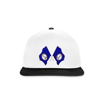 Zwei Flaggen durchquerten Virginia - Snapback Cap - Weiß/Schwarz - Vorne