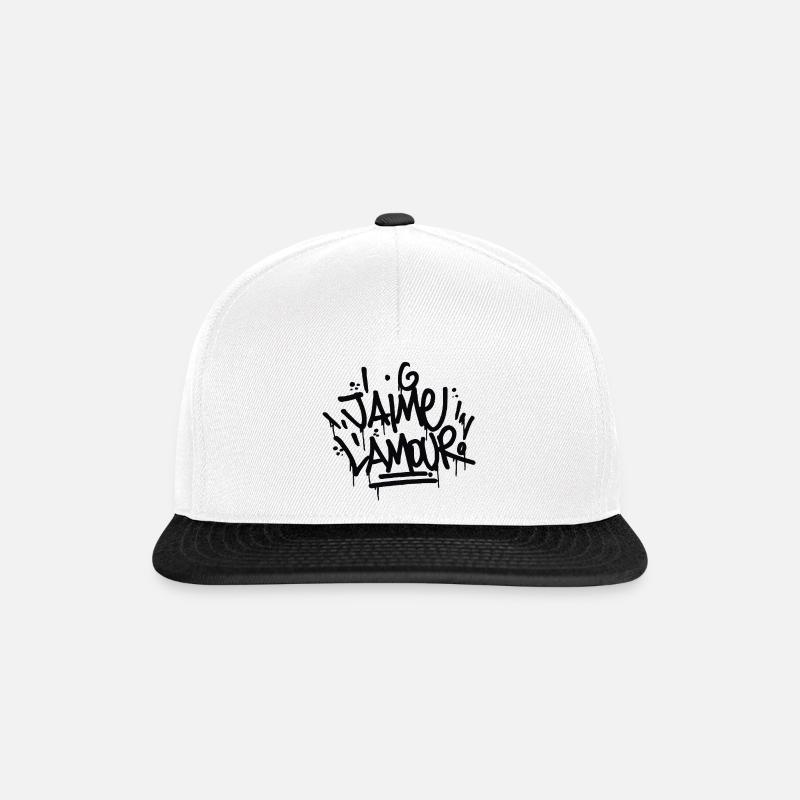Ich liebe Liebe - Snapback Cap - Weiß/Schwarz