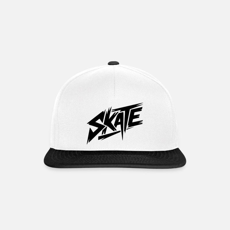 Skate - Snapback Cap - white/black
